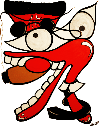 eduardo roncero, curvismo, personajes celebres, eduardo roncero art , edu locomotoro